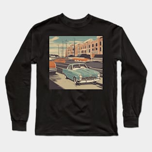 retro car street old money Long Sleeve T-Shirt